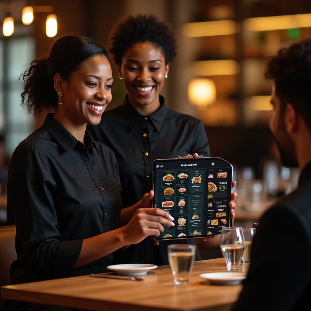 Restaurant staff using SynqMenu